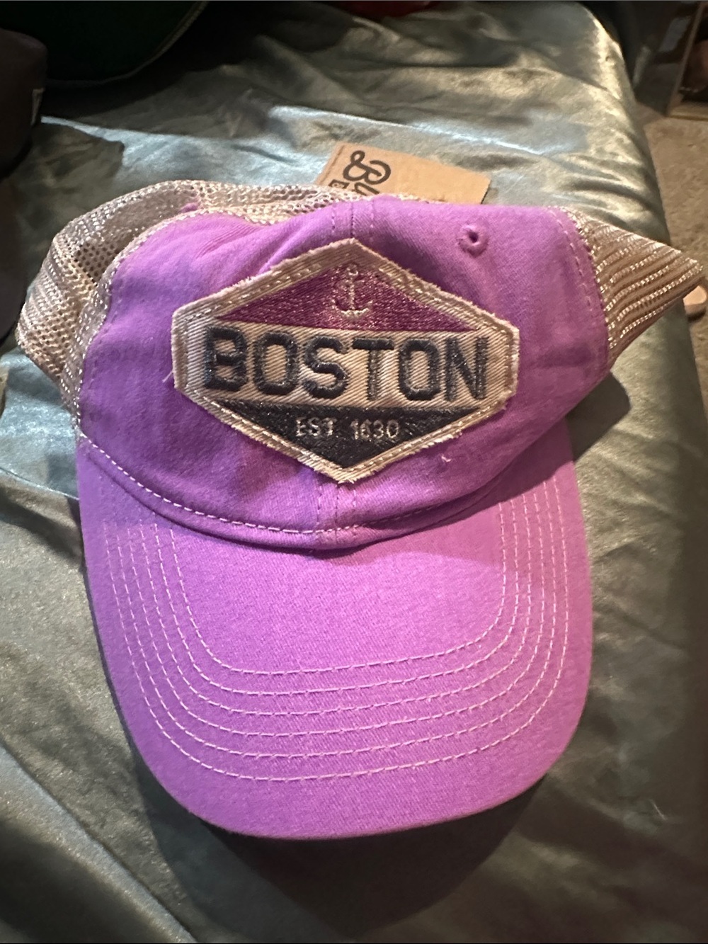Blue 84 Purple Boston Mesh-Back Trucker Hat